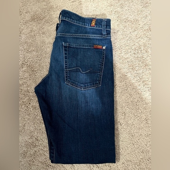 7 For All Mankind The Straight Luxe Performance sz 33x32 - Picture 10 of 12